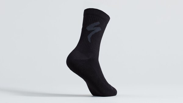 Specialized Cotton Tall Logo Sock Blk L