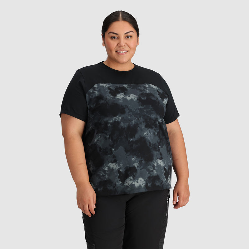 Outdoor Research Freewheel MTB Short Sleeve 1X Women's Top Black Cloud Scape/black – Jersey