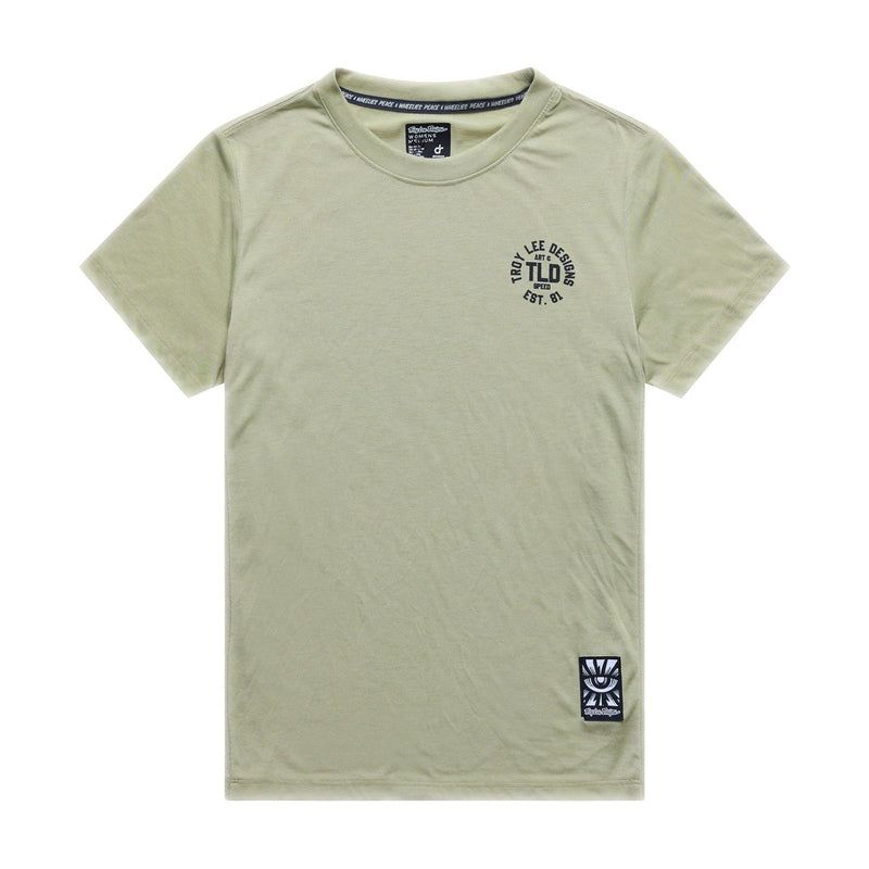 Troy Lee Designs WOMENS LILIUM SHORT SLEEVE RIDE TEE ; STAMPS LG WOMENS JERSEYS Gray