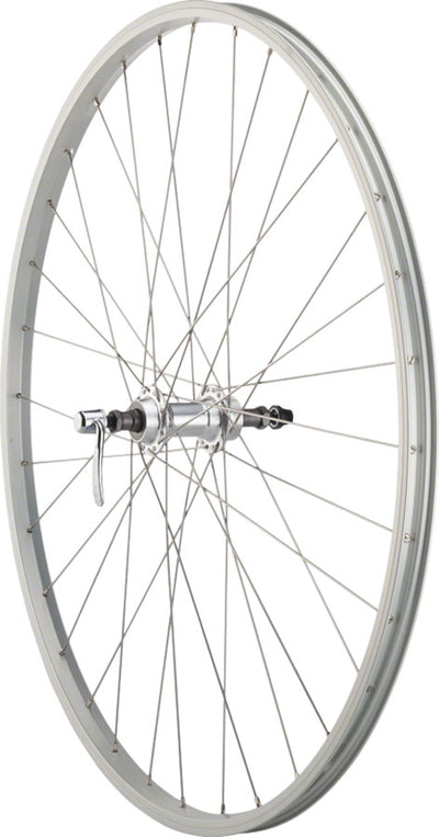 Quality Wheels Value Single Wall Series Rear Wheel - 700 QR x 135mm Rim Brake Freewheel Silver Clincher