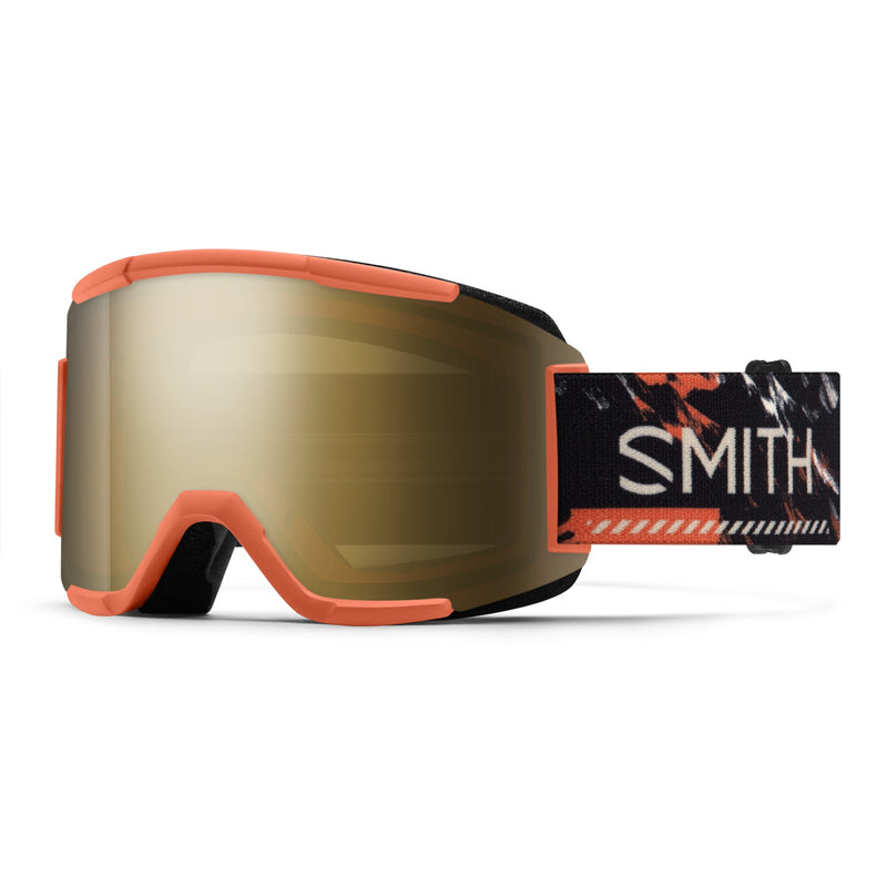Smith Optics Smith Squad Cinder Chop Up | ChromaPop Sun Black Gold Mirror One Size – Snow Goggle