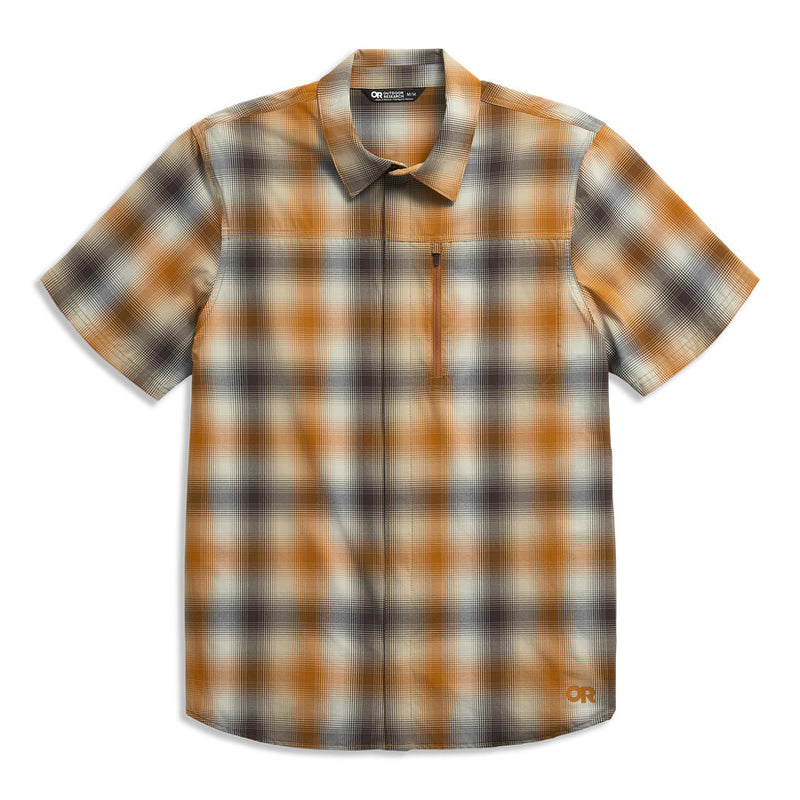 Outdoor Research Men's Astroman Short Sleeve Sun Shirt Sedona Plaid S – Jersey