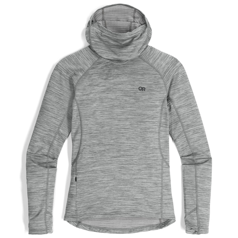 Outdoor Research Women's Vigor Grid Fleece Pullover Hoodie Grey Heather L – BaseLayer