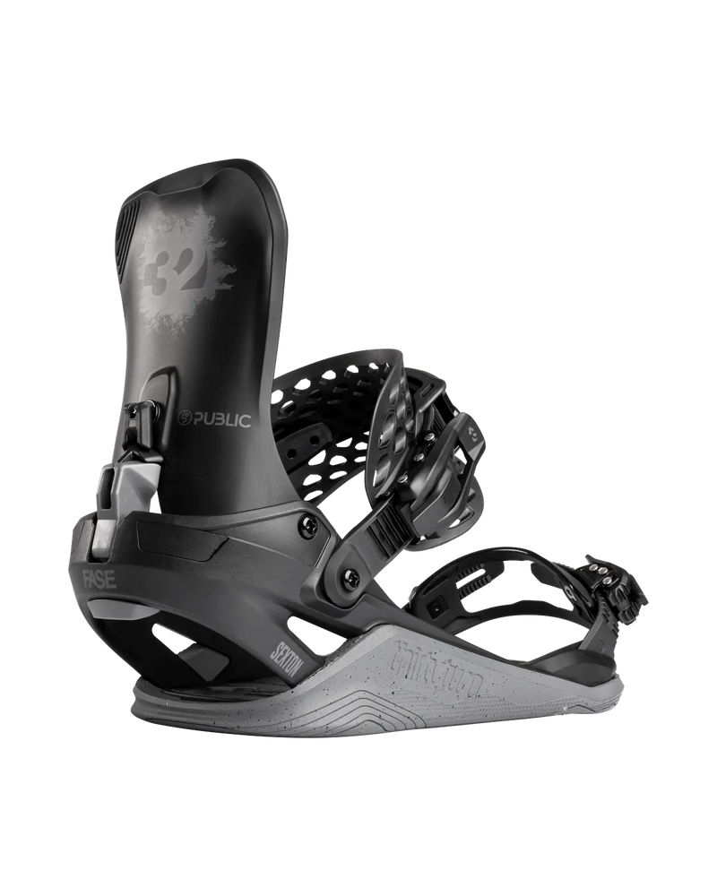Thirtytwo Basin Public FASE - PUBLIC BLACK/GRAY - M – Snowboard Bindings
