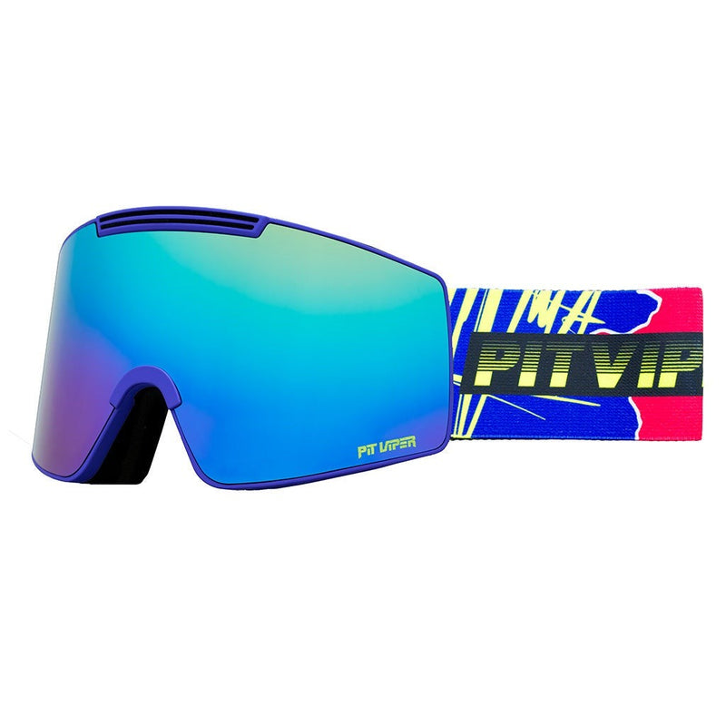 Pit Viper The Long Track Proform Unisex Goggle blue-purple – Snow Goggle