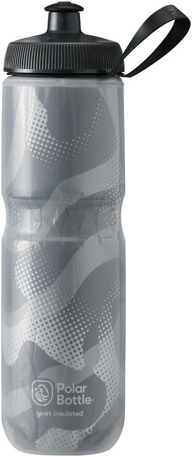 Polar Bottles Sport Contender Insulated Water Bottle - 24oz, Charcoal/Silver – Bells water bottle and locks