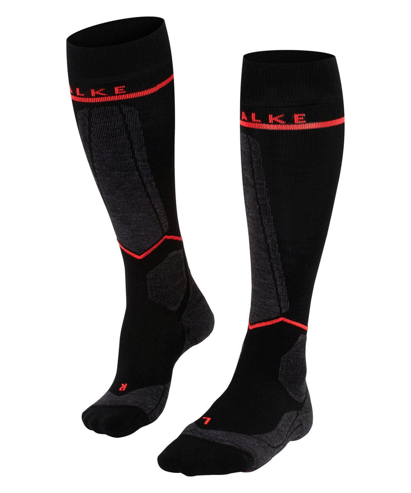 Falke SK Compression Wool Women Skii BLACK-NEON 35-38 W2 SOCKS – Winter Socks