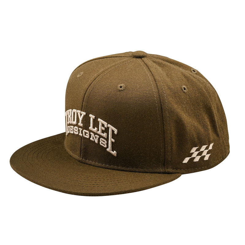 Troy Lee Designs FLAT BILL SNAPBACK; SCHOLAR OLIVE OSFA – Hat