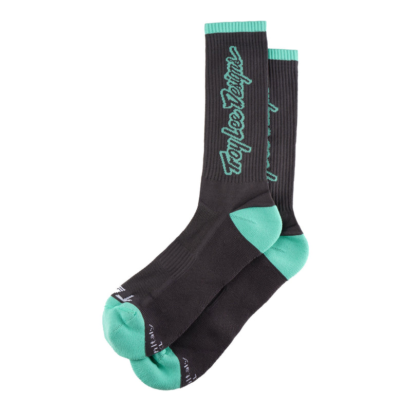 Troy Lee Designs MENS PERFORMANCE SOCKS ; SIGNATURE SM/MD UNISEX TECHNICAL SOFT GOODS Green