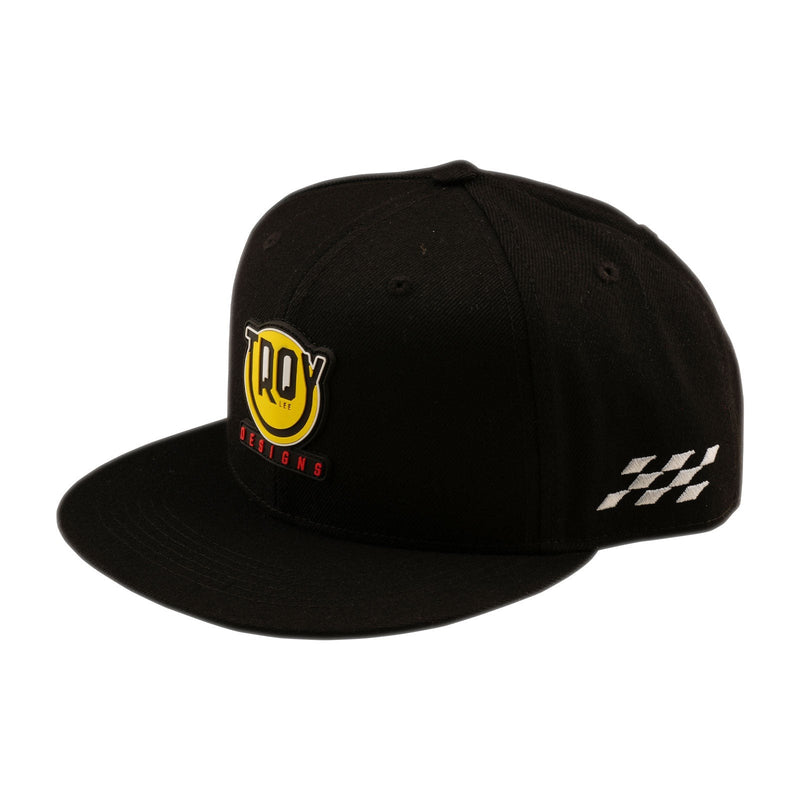 Troy Lee Designs FLAT BILL SNAPBACK ; HAPPY DAYZ OSFA MENS HATS Black