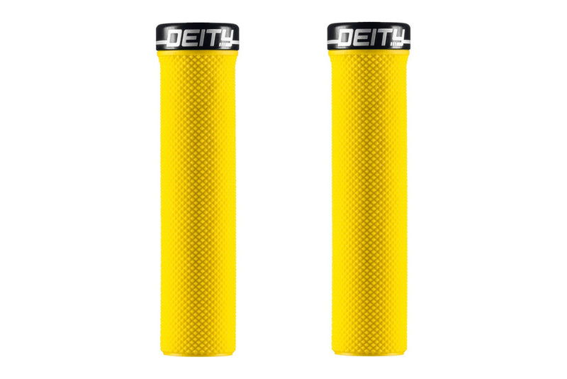 Deity Components Deity Slimfit Grips - Yellow – Handle bars grips and pedals
