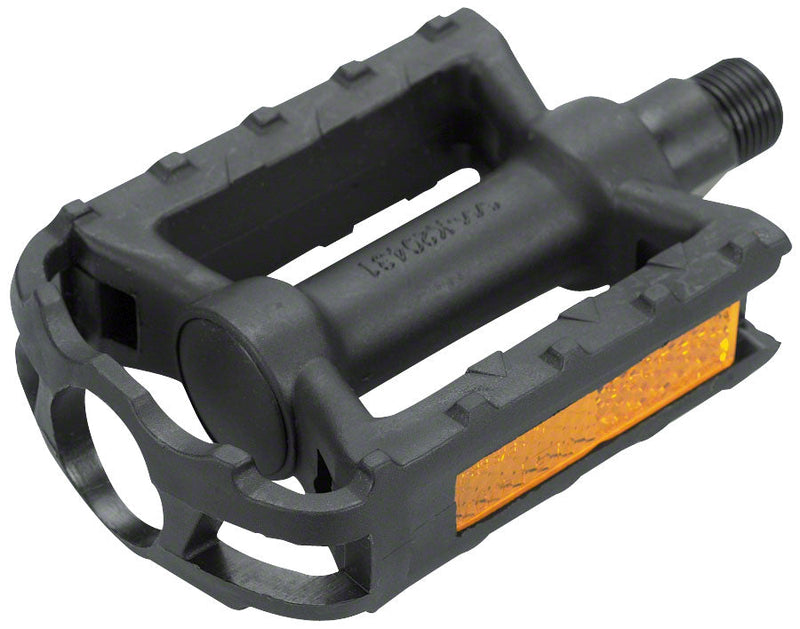 Dimension Junior Pedals - Platform, Plastic, 1/2", Black – Handle bars grips and pedals