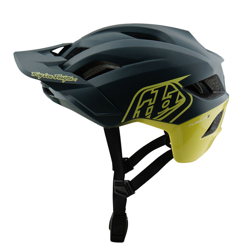 Troy Lee Designs FLOWLINE SE HELMET; BADGE GRAY / GLO YELLOW MD/LG