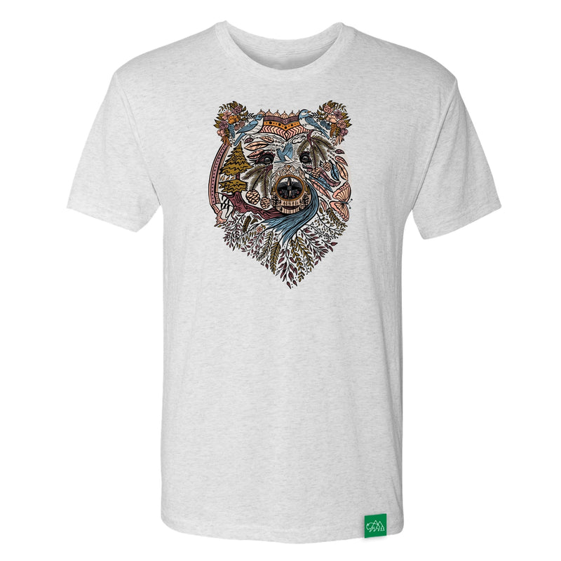 Wild Tribute Boho Bear Unisex T-Shirt Heather White SM – Jersey