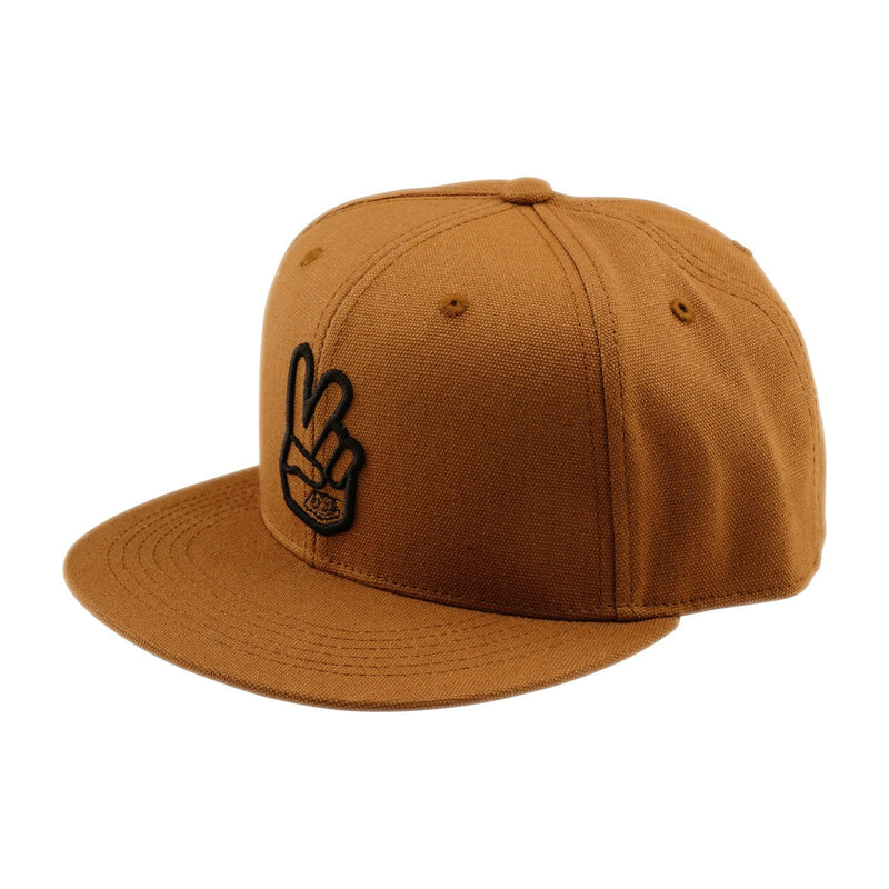 Troy Lee Designs FLAT BILL SNAPBACK ; PEACE OSFA MENS HATS Brown