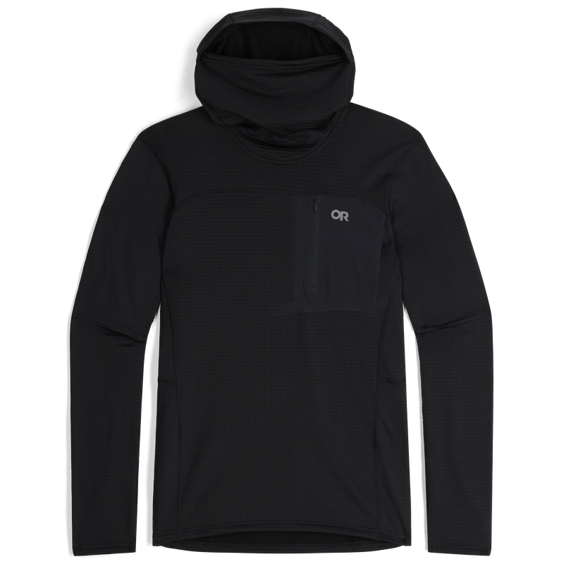 Outdoor Research Men's Vigor Grid Fleece Pullover Hoodie L Men's Black – Jacket