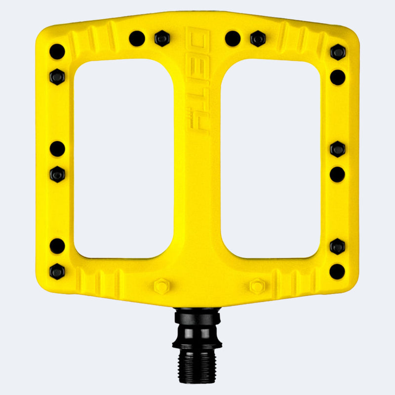 Deity Components DEFTRAP PEDALS - YELLOW – Handle bars grips and pedals