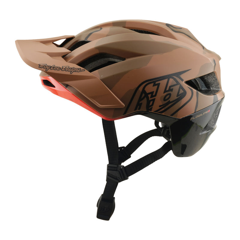 Troy Lee Designs FLOWLINE SE HELMET W/MIPS ; BADGE MD/LG UNISEX HELMETS Brown