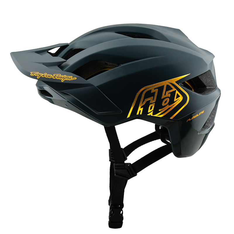 Troy Lee Designs FLOWLINE HELMET; POINT GRAY / GOLD XL/2X