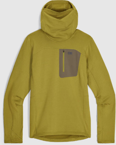 Outdoor Research Men's Vigor Grid Fleece Pullover Hoodie M Men's Green