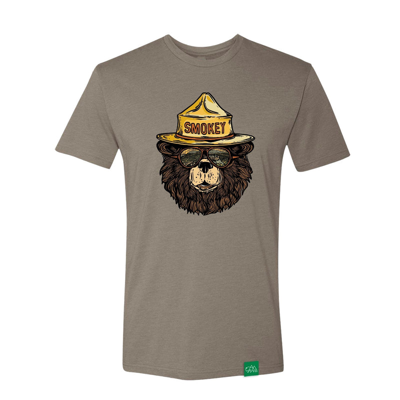 Wild Tribute Smokey the Groovy Bear Mens T-Shirt Warm Grey 2X – Jersey