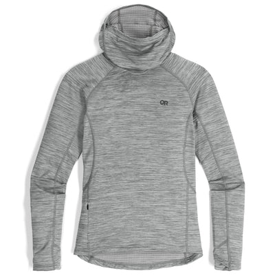 Outdoor Research Women's Vigor Grid Fleece Pullover Hoodie Grey Heather L