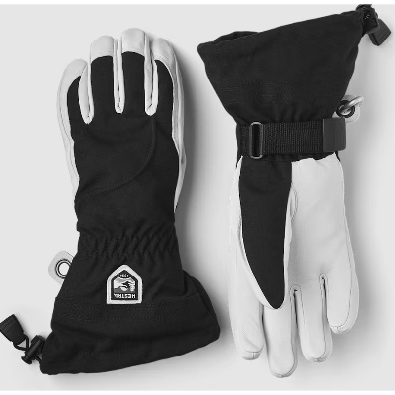 Hestra Womens Heli Glove Blk/Off Wht 7 – Winter Glove