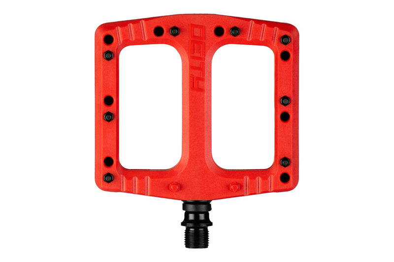 Deity Components DEFTRAP PEDALS - RED – Handle bars grips and pedals