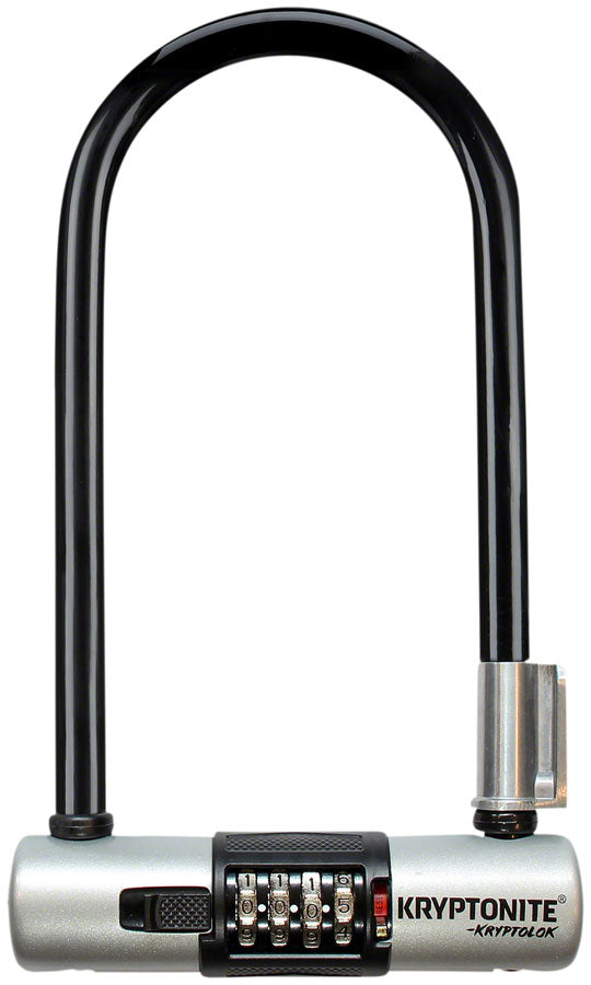 Kryptonite KryptoLok U-Lock - 4 x 9", 4-Digit Combination, Black, Includes bracket – Bells water bottle and locks