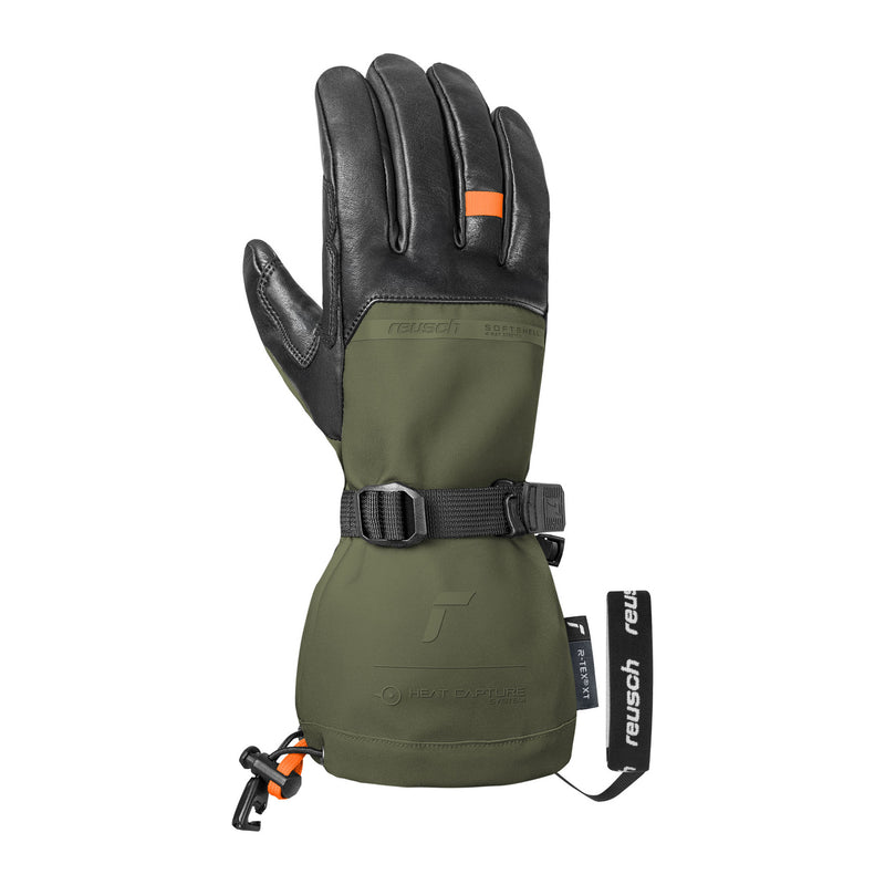 Reusch Duality R-Wool - black / burnt olive / shocking orange - front