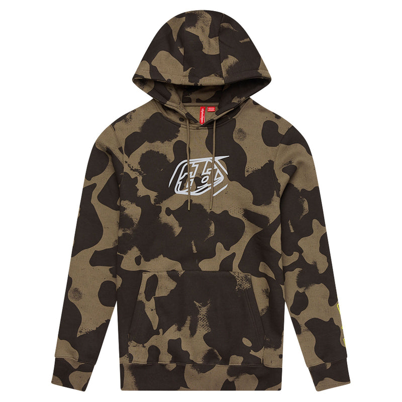 Troy Lee Designs PULLOVER HOODIE; BADGE OLIVE CAMO MD – Jacket